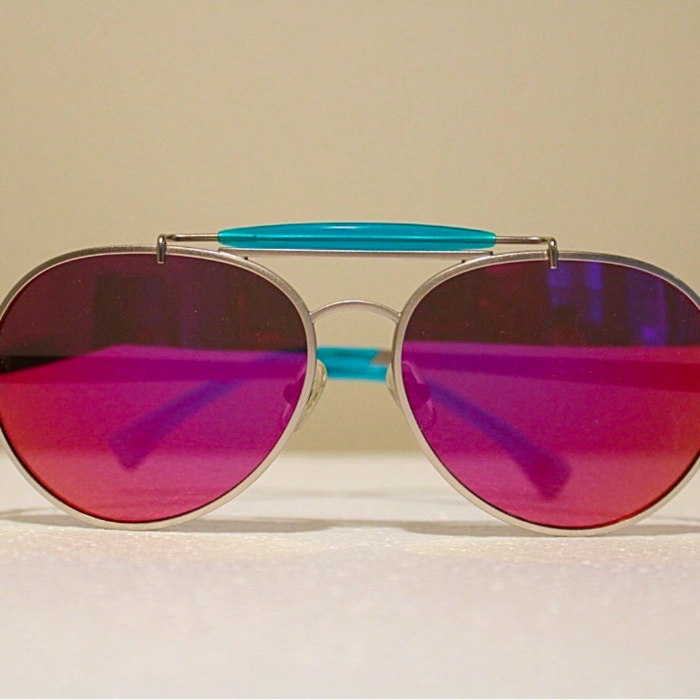 Wildfox Pink and Blue Aviator Sunglasses
